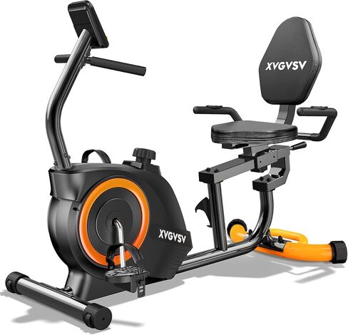 Recumbent Exercise Bike, Recumbent Stationary Bike for Home, Recumbent Bike with 400LB Weight Capacity Whisper-Quiet 16 Levels Magnetic Resistance Heart Rate Handle and Multi-Function LCD Comfortable Seat in Kuwait