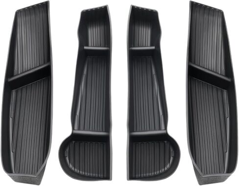 4pcs door organizer troner for Tesla Model 3 Highland 2024 2025 2026 Door Side Storage Box for Tesla Model 3 Highland Accessories Front and الخلفية واقي TPE المادة in Saudi Arabia