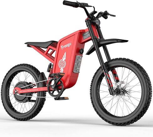 دراجة نارية كهربائية فريغو للبالغين ، دراجة X2PRO للدراجة الأوساخ 6000W (ذروة) بطارية 60V/30AH ، و 50 ميلاً في الساعة/70 ميلًا على الطريق الكهربائي ، 19x2 التعليق الكامل/الفرامل الهيدروليكية المكونة من أربعة مكابس (أزرق) in Kuwait