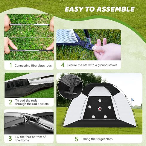 شبكة غولف ، شبكة تدريبات 10 × 7 قدم مع حصيرة ثقيلة ثلاثية ، وجميع في واحد ، شبكة غولف مستهدفة متعددة ، وتدريب على القيادة الداخلية في الهواء الطلق مع الهدف/الحصيرة/تي شيرت/حقيبة ، هدية للعشاق in Kuwait