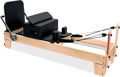 Foldable Wooden Pilates Reformer with Springs – Pilates Reformer Machine for Home Use, Includes Jump Board, Sitting Box & Accessories – Smooth Glide, Sturdy Frame, Pilates Equipment in Saudi Arabia