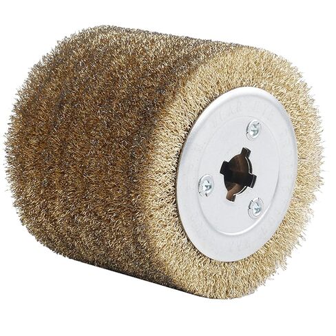4.7 "× 4" عجلة سلك الفولاذ الكربوني الملتوية ، 3/4 "أداة تكييف سطح keyway رباعية ، 0.02" أسطوانة فرشاة سلكية معقولة للمواد السطحية ، إزالة الصدأ المعدني واستعادة الحبوب الخشبية in Kuwait