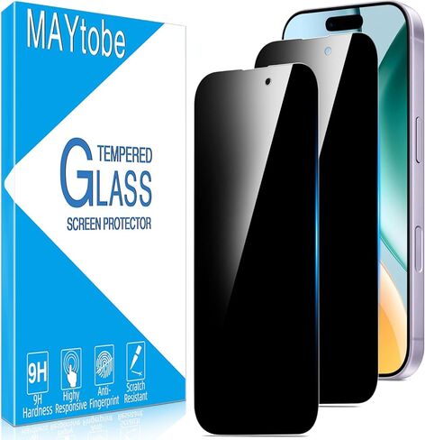 MAYtobe [عبوتان] زجاج مقوى لهاتف iPhone 8 Plus، 7 Plus، 6S Plus، 6 Plus واقي شاشة، خالٍ من الفقاعات، سهل التركيب in Kuwait