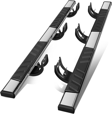 Auto Dynasty Running Boards Compatible with 2009-2024 Dodge Ram 1500 2500 3500 Crew Cab, Stainless Steel Side Step Rail Nerf Bars, 5" Step Bars, Polished Chrome in Saudi Arabia