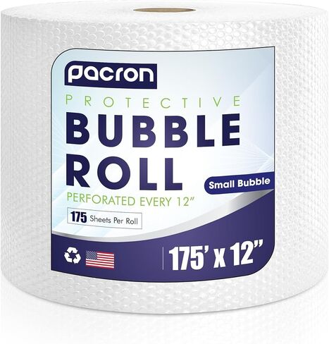 Protective Bubble Roll Wrap - 350FT x 12IN Clear, 3/16" Dense Small Bubble Cushioning for Fragile Items, Dish Packing & Packaging Supplies Shipping & Storage - Perforated Every 12IN in Saudi Arabia