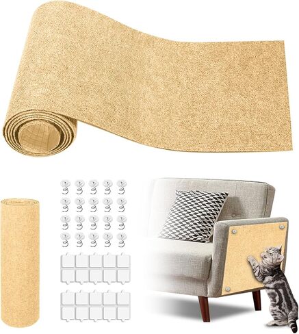حصيرة Cat Scratch ، 118.5 "x17.4" قابلة للتخلي عن حامي الأثاث خدش القطط ذاتيًا ، حصيرة جدار خدش لزجة ، تغطية برج القطط ، واقي الأريكة من مخالب القطط (رمادي داكن) in Kuwait