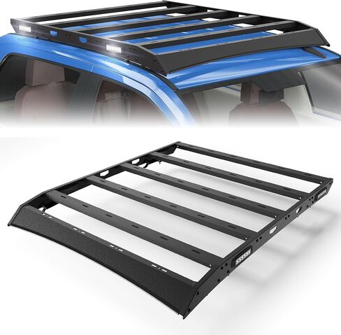 رف السقف لشركة سلة البضائع العليا الشاقة في F150 مع الأضواء الجانبية متوافقة مع Ford F150 2009-2014 in Kuwait