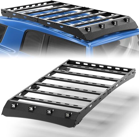 رف السقف لشركة سلة البضائع العليا الشاقة في F150 مع الأضواء الجانبية متوافقة مع Ford F150 2009-2014 in Kuwait