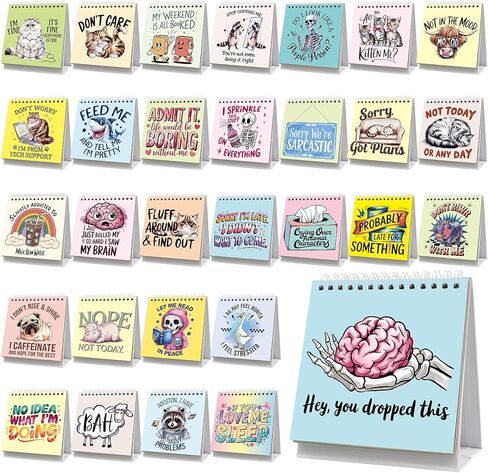 Funny Desk Signs 30 Fun Flip Over Messages Sarcastic Desktop Supplies for Office Coworker Colleague Work Gag Gift in Saudi Arabia