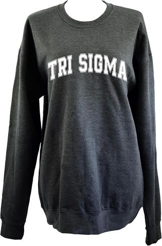 متجر نادي نسائي Tri Sigma Sweatshirt - Sweece Crewneck Sweatshirt ، مع تصميم الحروف اليونانية اسكواش in Saudi Arabia