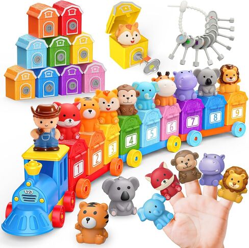 Dinosaur Train Matching Toys with Locks & Keys| STEM Learning Toy for Toddler Kids 2 3 4 5 Year Old Boys Gifts| Counting & Sorting Montessori Dino Trains Set, Boy Girl Birthday Gift Ages 2-4 3-5 in Saudi Arabia