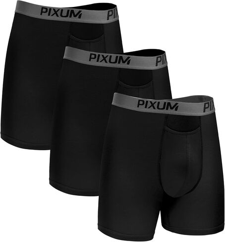 ملابس داخلية رجالية من PIXUM تسمح بالتهوية للغاية من الخيزران والفيسكوز، ملابس داخلية مريحة بحزام خصر مرن للرجال in Kuwait