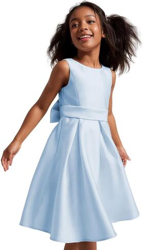 Elegant Satin Bow-Knot Tutu Dress for Girls Flower Girl Dress for Wedding Formal Party in Saudi Arabia