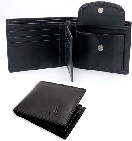 Bifold Wallet for Men with Premium Cowhide Leather Slim Wallet, Minimalist Design, Multiple Card Slots, Stylish Durable Gift-Ready Men’s Wallet (Brown) in Saudi Arabia
