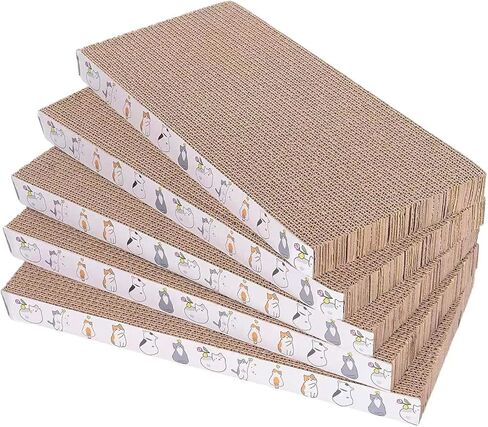 8 Packs cat Scratch pad Toys Reversible cat Scratching Post Cardboard cat scratchers for Indoor Cats Sleep Play and Grind Claws in Saudi Arabia