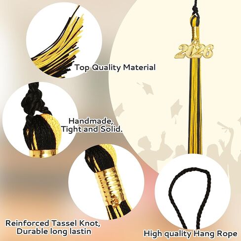 2026 Tassel Graduation ، Tassel Tassel Black ، Tassel Charms for Graduations Cap Decorations ، Tassels Memorial Grad Class of 2026 College High School Crugher Cenemonies Associations in Kuwait