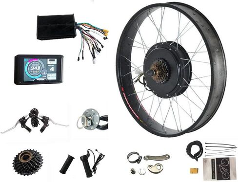 مجموعة أدوات الدراجة الكهربائية الدهون 60V/72V 2000W إطار كهربائي ثلج الدراجة الثلجية مجموعة محرك محرك محرك مع وحدة تحكم موجة Sabvoton ، وشاشة TFT UCK1 ، دولاب الموازنة 7 سرعات وذراع عزم الدوران (26inch*4.0 الخلفية) in Kuwait