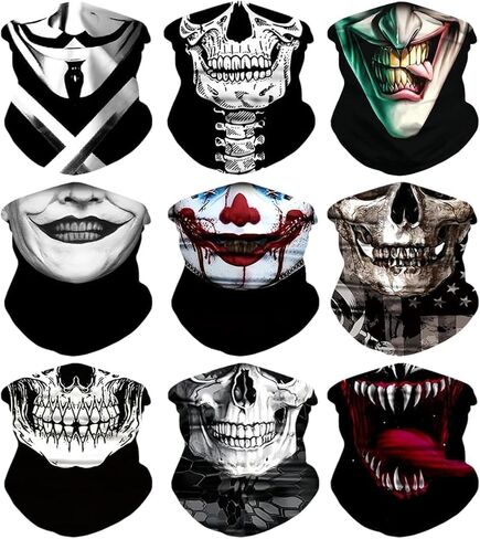 9 PCS NECK GAITER MACE MARD WRAY SUN UV Protection Seamless Skull Bandanas Seamless Bandana Have Wave Cover Cover Cover Mask Drayer UV Sun Protection Gator in Kuwait