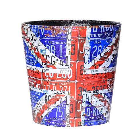 PU Leather Small Trash Can Wastebasket, Round Garbage Container Basket for Bathrooms, Laundry Room, Kitchens, Offices, Kids Rooms, Bedrooms,Dorms,Home Decorative Art Bin, 2.9 Gallon(Red Dress) in Kuwait