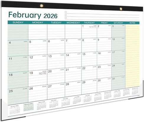 2026 تقويم المكتب - تقويم مكتب كبير 2026 ، يناير 2026 - ديسمبر 2026 ، تقويم لوحة المكتب ، 17 "× 12" تقويم المكتب/الجدار 2 في 1 مع ملاحظات ، واقي ركن ، كتل ، in Saudi Arabia