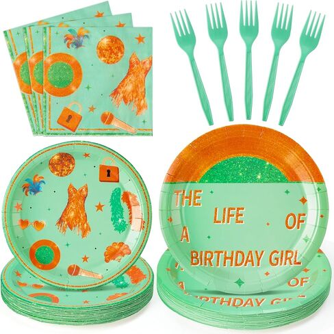 اللوازم لحفلات PAW Dog - 96pcs Dog Dog Happy Birthday Party Plates Fackins Forks Factable أدوات المائدة المحددة in Kuwait