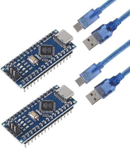 مجموعة واحدة من لوحة وحدة التحكم الدقيقة نانو V3.0 ATmega328P الصغيرة مع كابل USB متوافق مع لوحة توسيع درع محول محطة نانو in Kuwait
