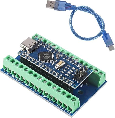 مجموعة واحدة من لوحة وحدة التحكم الدقيقة نانو V3.0 ATmega328P الصغيرة مع كابل USB متوافق مع لوحة توسيع درع محول محطة نانو in Kuwait