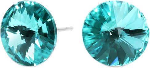 Ella Champagne Crystal Stud Strings - 10 مم قطع ريفولي ، بلورات أصلية ، فولاذ مقاوم للصدأ خالية in Kuwait
