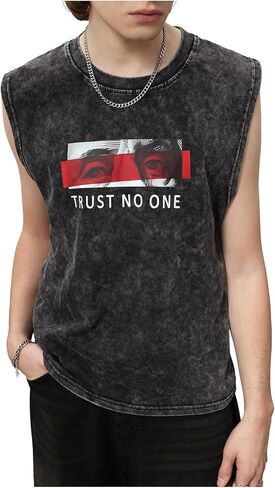 Shenhe Men Graphic Tank Top Olcyveless Crew Neck Vintage Workout Gym Muscle Shirt عرضة tnak in Saudi Arabia
