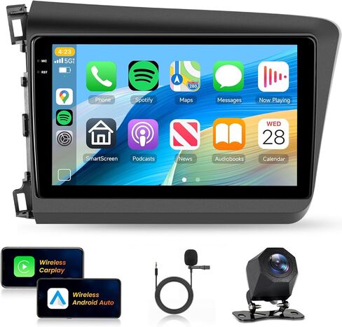 2+64G for Honda Civic 2012 2013 2014 2015 Android Car Stereo with GPS Navigation 9 inch HD 1280 * 720P IPS Touchscreen WiFi DSP Car Radio with Bluetooth FM SWC Rear Camera in Saudi Arabia