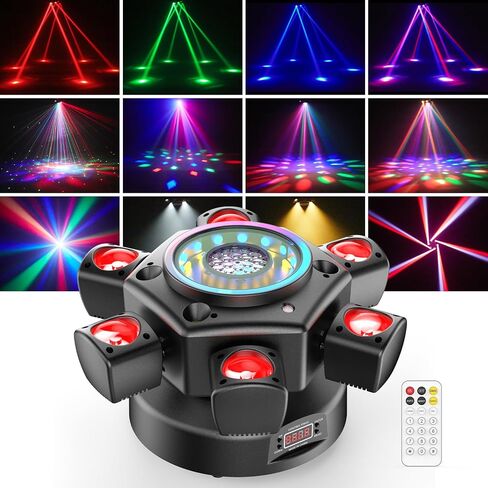 120W DJ Light Moving Head 6 Arms Stage Lights with Mixed Lighting Effects,DJ Stage Lighting for Party Disco Club Wedding Bar in Saudi Arabia