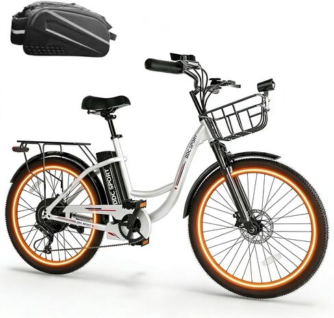 24 بوصة دراجة كهربائية طراد ، دراجة إلكترونية للبالغين ، ebike مع بطارية قابلة للإزالة ، تخطو عبر Ebike للنساء للرجال ، دراجة كهربائية في المدينة مع سلة ، لركاب المدينة in Kuwait