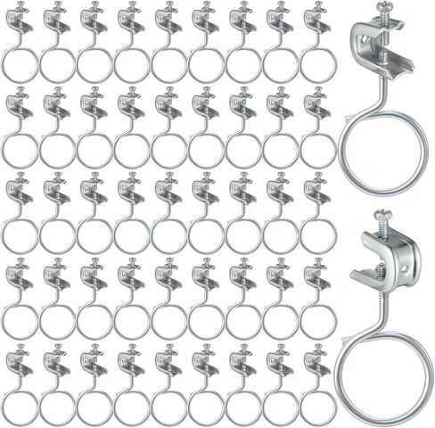 50pack 1/4 "× 20 مشابك الحزمة الصلب المشابك الصغيرة C مع حلقات البراغي ، مشبك كابل معدني مع حلقات اللجام الملولبة لكابل الأنابيب (1 1/4 بوصة حلقات اللجام) in Kuwait
