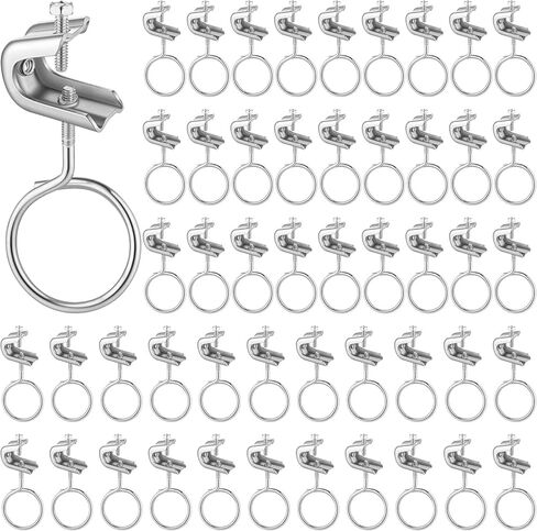 50pack 1/4 "× 20 مشابك الحزمة الصلب المشابك الصغيرة C مع حلقات البراغي ، مشبك كابل معدني مع حلقات اللجام الملولبة لكابل الأنابيب (1 1/4 بوصة حلقات اللجام) in Kuwait