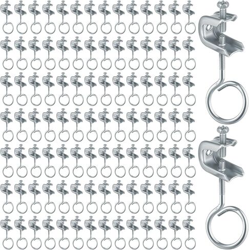 50pack 1/4 "× 20 مشابك الحزمة الصلب المشابك الصغيرة C مع حلقات البراغي ، مشبك كابل معدني مع حلقات اللجام الملولبة لكابل الأنابيب (1 1/4 بوصة حلقات اللجام) in Kuwait
