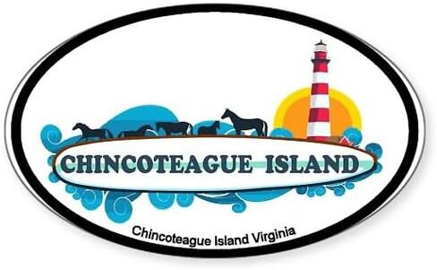 Cafepress Chincoteague Island Va Oval Car Pumper Sticker in Saudi Arabia