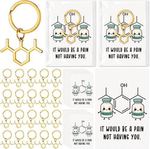 24 Set Pharmacy Week Gifts Bulk Acrylic Keychains with Inspiration Card for Pharmacist Technician Nursing Doctor Medical in Saudi Arabia