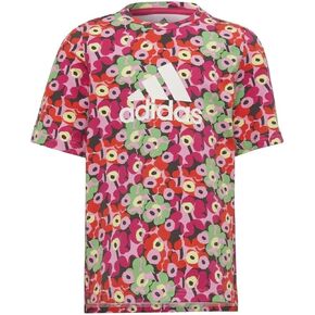 Adidas Little Girls Marimekko Tights and Tee Set, Frost Pink/Real Magenta/Semi Solar Lime