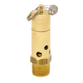Control Devices SB50-0A200 SB Series Brass Soft Seat ASME Safety Valve, 200 psi Set Pressure, 1/2 Male NPT