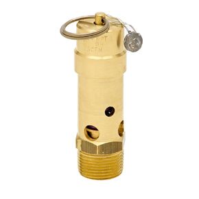 Control Devices SB75-0A200 SB Series Brass Soft Seat ASME Safety Valve, 200 psi Set Pressure, 3/4 Male NPT