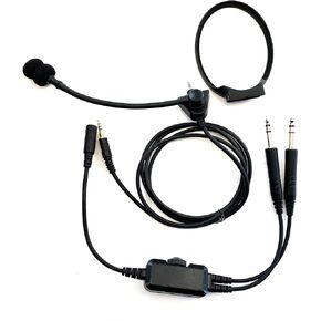 Crystal Mic Pro Lightning with TSOd Intricon Microphone. Compatible with BoseQC45 Noise Cancelling Headphones. Transforms Your Headphone into ANR Aviation Headset.