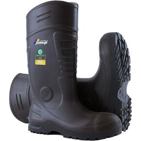 LASTING PINNIP Mens PU Rubber Work Boots With Steel Toe & Shank - Waterproof Anti-slip Mud Rain Boots Hunting Boots ASTM F2413-18 Acid & Oil Resistant Eco-Friendly