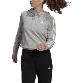 adidas Women's Essentials 3-Stripes Cropped Hoodie in Saudi Arabia