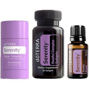 DoTerra Serenity (Restful Blend, Restful Complex Softgels, Stick + Valerian) 1 Kit