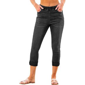 GRAPENT Pull On Jeans for Women High Waisted Skinny Capri Pants Trendy Stretch Denim Cropped Jeans Crop Jeggings Capris