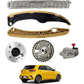 Blrack 24321-2B620 Timing Chain Kit VVT Gear Sprocket Compatible with 2012-2021 Hyundai ACCENT VELOSTER ELANTRA SONATA TUCSON Kia RIO SOUL FORTE FORTE5 OPTIMA 1.6L L4 Engine