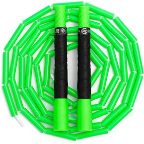Elite Jumps Beaded Jump Rope Adult For Fitness - Beaded Heavy Skipping Rope for Exercise - Unbreakable Long Handles and Shatterproof Beads - Designed for Beginners or Pros - Heavy Beaded Exercise Jump Rope