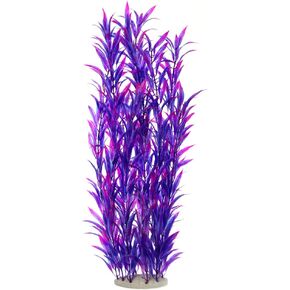 نباتات بلاستيكية لديكور حوض السمك من العشب الأرجواني من لانتيان، كبيرة جدًا بطول 53.34 سم in Kuwait