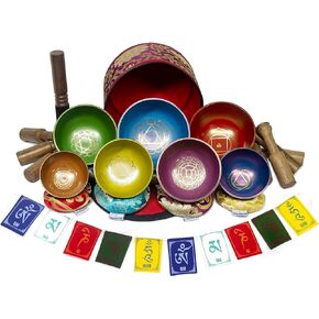ESK Chakra Healing Tibetan Singing Bowl Set of 7 for Meditation- Himalayan Singing bowls, ESK 11