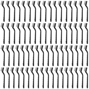 HOZEON 70 PCS Small Wire Brushes, Stainless Steel Cleaning Brushes, Wire Bristle Brush, Wire Brush Scratch Brush for Cleaning Rust, Welding Slag and Paint Stripping, 7 Inch